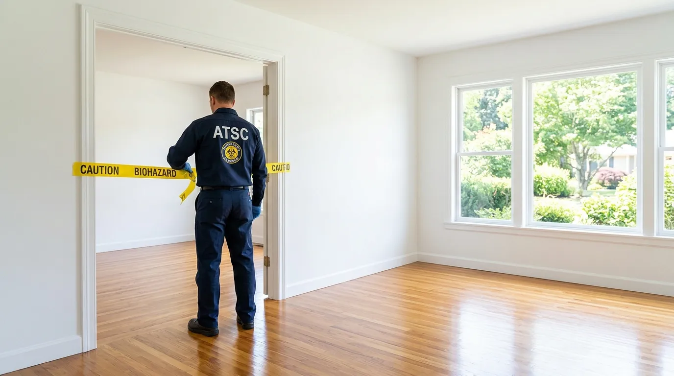 Certified biohazard cleanup crew performing Decomposition Cleanup in Spring Lake